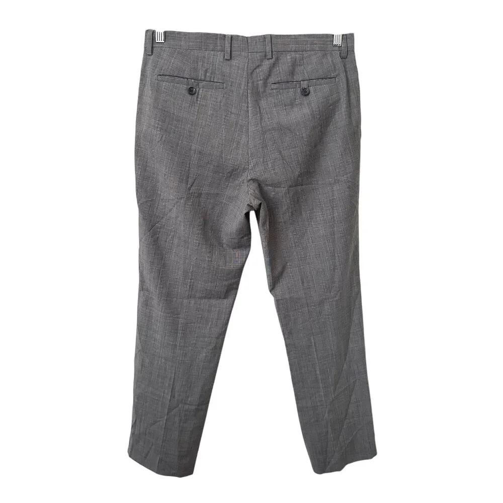 BANANA REPUBLIC‎ Tailored Fit Plaid Grey Wool Suit 42L